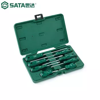 SATA, 8 предметов, набор отверток Phillips с плоской головкой серии A и набор магнитных отверток 09306
