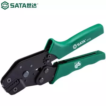 SATA 91112 Прецизионные европейские клещи для обжима клемм 7,5 дюйма (0,14–2,5 мм2)