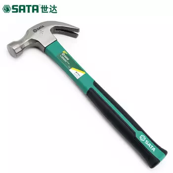 SATA 92308 Молоток-гвоздодер с ручкой из стекловолокна, 0,5 фунта.