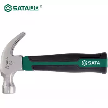 SATA 92309 Молоток-гвоздодер с короткой ручкой из стекловолокна, 0,5 фунта.