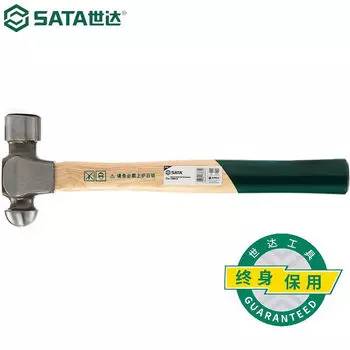 SATA 92315 молоток с шариковой головкой и деревянной ручкой, 2,5 фунта