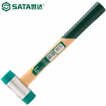SATA 92504 молоток с деревянной ручкой, молоток с круглой головкой, железный молоток, ручной молоток, монтажный молоток, 45 мм