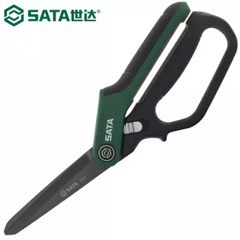 SATA 93129 Ножницы электрика с длинным лезвием, сверхмощные ножницы, резиновая пластиковая ручка, прочные ножницы из нержавеющей стали