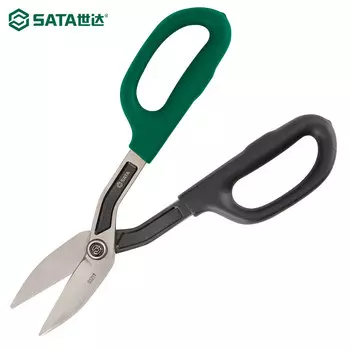 SATA 93211 Лист железа, прямые ножницы для листа, колючая проволока, алюминиевая пластина, ножницы из нержавеющей стали, 7 дюймов