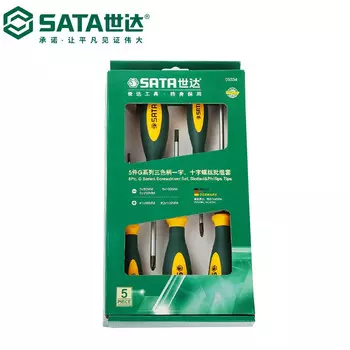 SATA 9334 Набор из 5 отверток серии G со шлицевой и крестообразной головкой