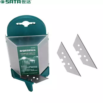 SATA 93435A Набор из 100 универсальных ножей, трапециевидных лезвий, промышленных ножей для обоев, резаков для бумаги для распаковки.