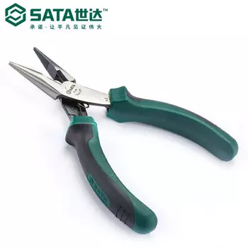SATA экономичные мини-плоскогубцы с острыми носами, плоскогубцы с маленькими зубцами, плоскогубцы с длинными носами, электронные плоскогубцы 70612A (5,5 дюйма) на складе
