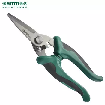 SATA мощные универсальные ножницы электрика с двухцветной ручкой 7" 93105 в наличии