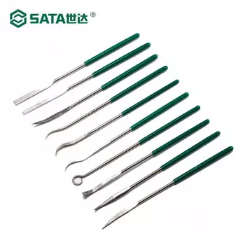 SATA Набор из 10 алмазных напильников специальной формы в ассортименте 3x140MM 03804-шлифовальные инструменты по металлу