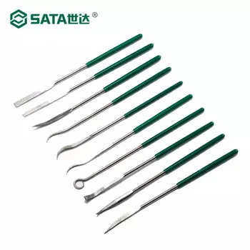 SATA Набор из 10 алмазных напильников специальной формы в ассортименте 3x140MM 03804-шлифовальные инструменты по металлу