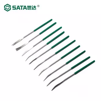 SATA Набор из 10 алмазных напильников специальной формы в ассортименте 3x140MM 03805-шлифовальные инструменты по металлу