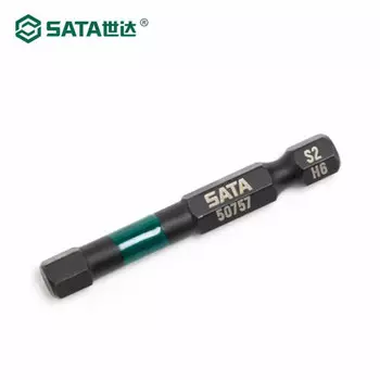 SATA набор из 10 предметов, серия 6,3 мм, ударопрочная шестигранная бита длиной 50 мм, 3 мм, 59753-сменная бита