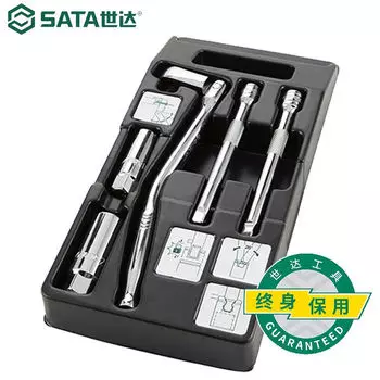 SATA, набор из 5 гильз для свечей зажигания серии 10 мм 09003