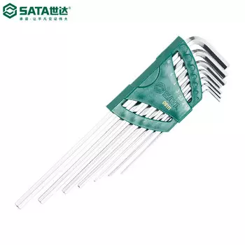 SATA Набор из 7 удлиненных шестигранных ключей L-образной формы с плоской головкой и внутренним шестигранником 09111