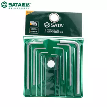 SATA Набор из 8 мини-шестигранных L-образных ключей с плоской головкой, шестигранные 09119