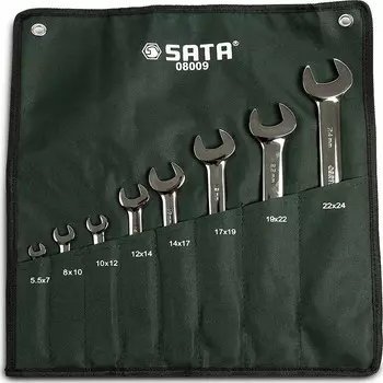 SATA Набор из 8 полностью полированных двусторонних ключей, двусторонний ключ, двусторонний тупой ключ, 1 комплект 08009 По индивидуальному заказу