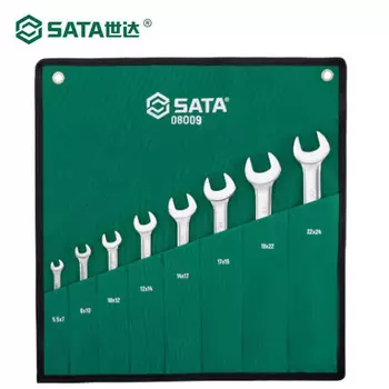 SATA набор из 8 полностью полированных двусторонних ключей 08009-набор инструментов для ремонта автомобилей