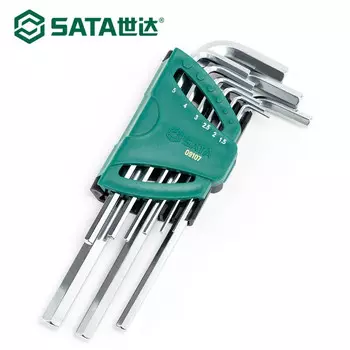 SATA Набор из 9 метрических удлиненных шестигранных ключей Набор метрических удлиненных шестигранных ключей 09107 в наличии