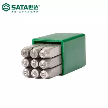 SATA набор из 9 предметов для цифровой штамповки, буквенно-цифровой штамповки, штамповки стали, номер 90801 (4 мм) на складе