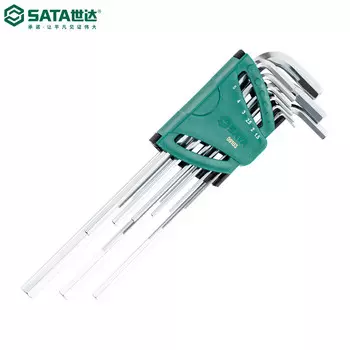 SATA Набор из 9 удлиненных шестигранных ключей L-образной формы с плоской головкой и внутренним шестигранником 09103