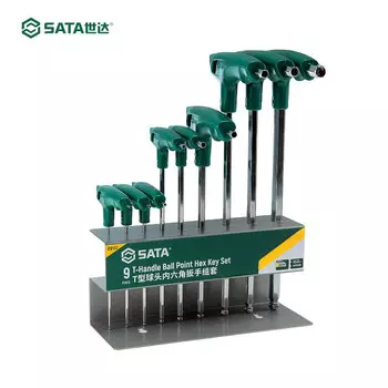 SATA Набор шестигранных ключей с Т-образной шаровой головкой, 9 предметов 09117