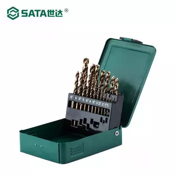 SATA Набор спиральных сверл с кобальтом и прямым хвостовиком, 19 предметов 52819 - набор инструментов