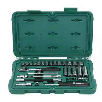 SATA SATA инструмент для авторемонта, торцевой ключ с храповым механизмом, 36 шт., набор головок серии 6,3 мм 09001
