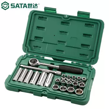 SATA SATA Набор головок серии 10 мм из 14 предметов, набор насадок для быстрых ключей с храповым механизмом 09524