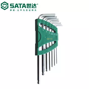 SATA Tools, набор шестигранных ключей с удлиненной шаровой головкой, 7 предметов 09113