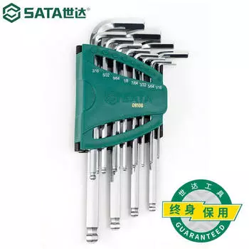 SATA Tools, набор шестигранных ключей со сферической головкой, 12 дюймов, длина 09106