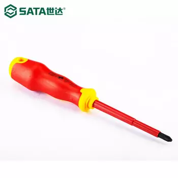 SATA Tools T series Отвертка с двухцветной ручкой и крестовой изоляцией #2x100MM 61223