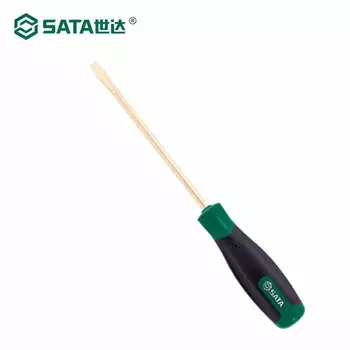 SATA Взрывозащищенная плоская отвертка из бериллиевой бронзы 6x150MM Отвертка с отверткой 31142