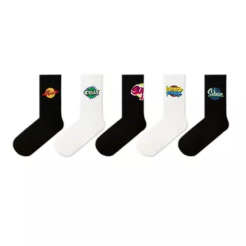 Satin Charm Носки унисекс Duanmei, Серия Sport черная, 5 пар.