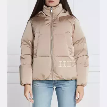 Сатиновая куртка стандартного кроя Tommy Hilfiger, бежевый