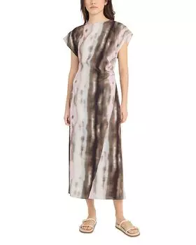 Сатиновая миди-юбка Luxely, зеленый