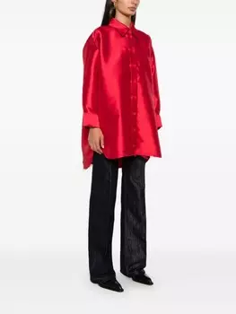 Сатиновая рубашка Marques'Almeida, красный
