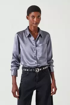 Сатиновая рубашка Рита Hush, серый