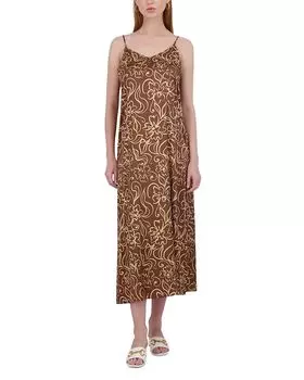 Сатиновое платье-комбинация Point, коричневый/бежевый