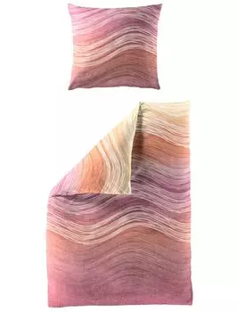 Сатиновое постельное белье Dream Castle - 4061_50 - Волны в теплых тонах 135 х 200 см Волны в теплых тонах Traumschloss