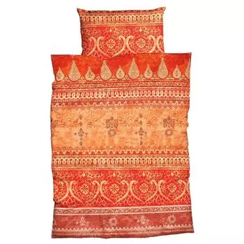 Сатиновое постельное белье Dream Sleep Indi 155х220 см + 80х80 см Traumschlaf