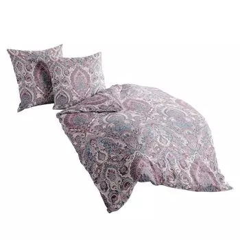 Сатиновое постельное белье Dream Sleep Mako Sioux viola 135х200 см + 80х80 см Traumschlaf