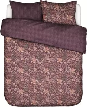 Сатиновое постельное белье Essenza Офелия цвет Сливовое вино размер 155х220+80х80