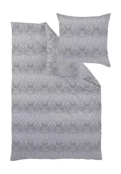 Сатиновое постельное белье Флоренция, орнаменты BAUER, цвет Gesamt Breite Perlgrau
