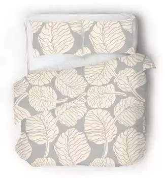 Сатиновое постельное белье giant leaves Sense Eight, бежевый