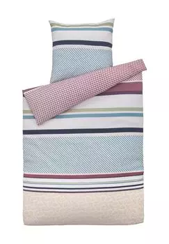 Сатиновое постельное белье «Графика Пастель» Galeria, цвет Gesamt Breite Blau