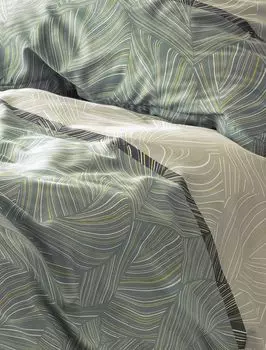 Сатиновое постельное белье Irisette Mako Sky Sage 8500 135х200 см + 80х80 см