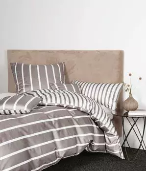 Сатиновое постельное белье Janine Mako, современная классическая наволочка, одинарная, 40х40 см, вулкан Original Janine