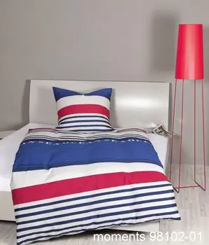 Сатиновое постельное белье Janine Mako 240x220 + 2x80x80 1 шт. moment 98102-1-633 нежно-розовый Original Janine