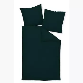 Сатиновое постельное белье Janine Mako, пододеяльник, 4 предмета, 155 x 220 см, наволочка 80 x 80 см. Цвета однотонный черный Original Janine