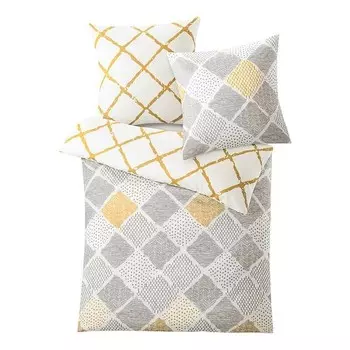 Сатиновое постельное белье Kleine Wolke Smilla, 135x1x200 см, графитовый